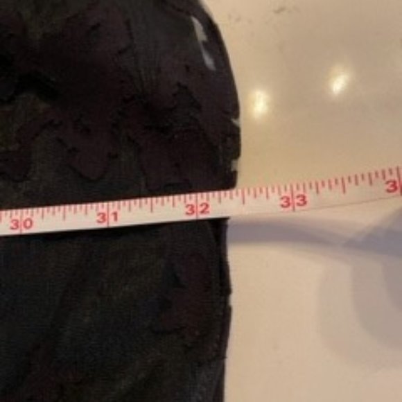 Sportmax Code Midi Lace Short Sleeve Black Small Lace Dress - Picture 9 of 9